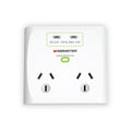 Monster 2-Port+USB Surge White