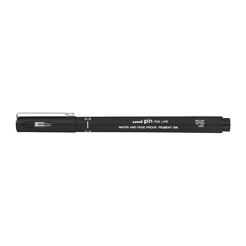 uni Pin FineLiner 0.5 Blk Bx12